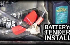 How to install a battery tender on a CBR250R motorcycle